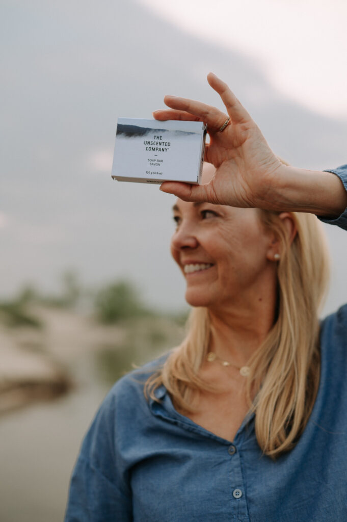 Photographie de produits lifestyle de THE UNSCENTED COMPANY à Sandbanks, contenu de marque