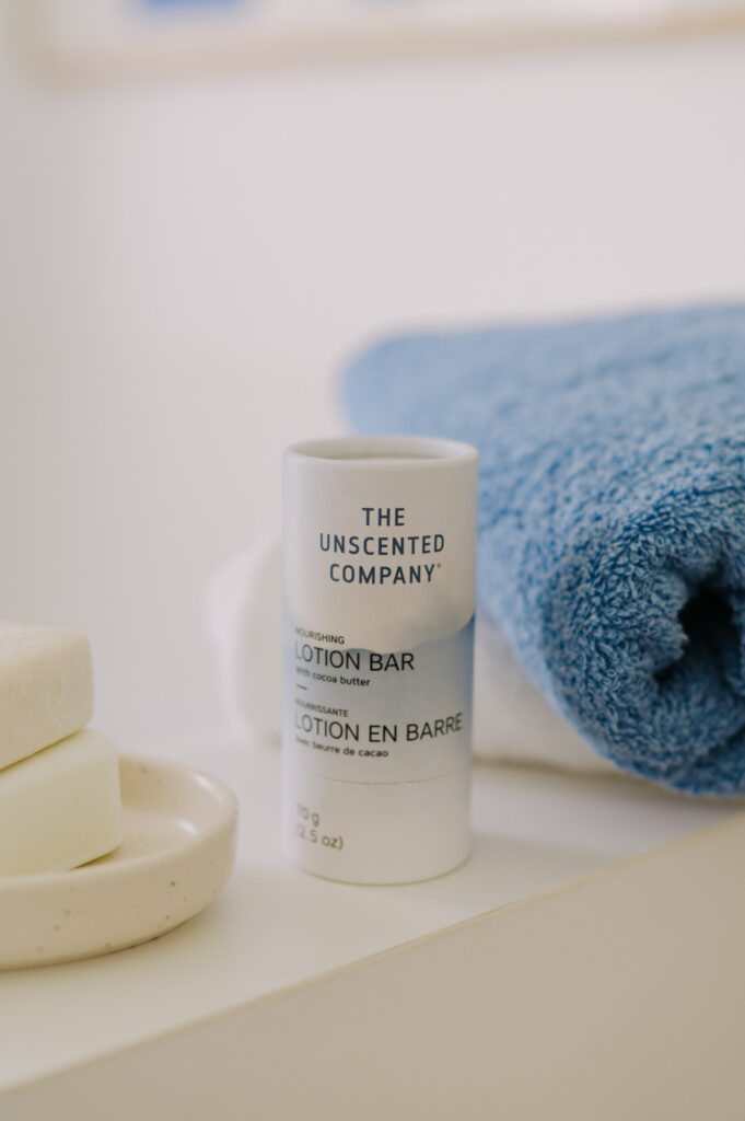 Photographie de produits lifestyle de THE UNSCENTED COMPANY à Sandbanks, contenu de marque