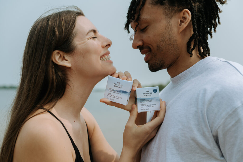 Photographie de produits lifestyle de THE UNSCENTED COMPANY à Sandbanks, contenu de marque