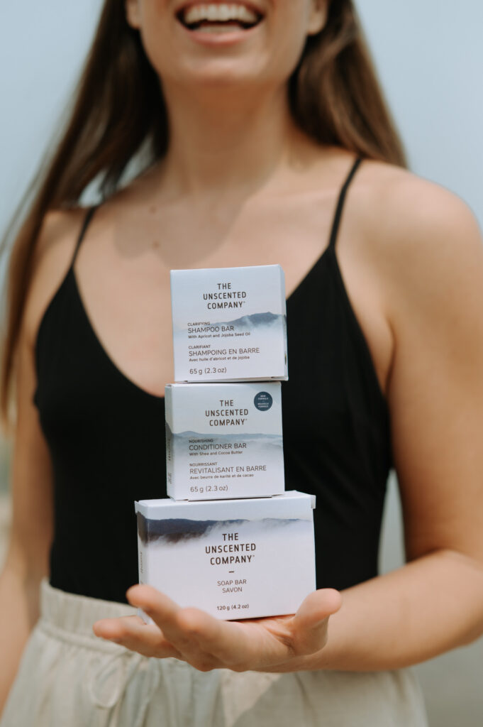 Photographie de produits lifestyle de THE UNSCENTED COMPANY à Sandbanks, contenu de marque