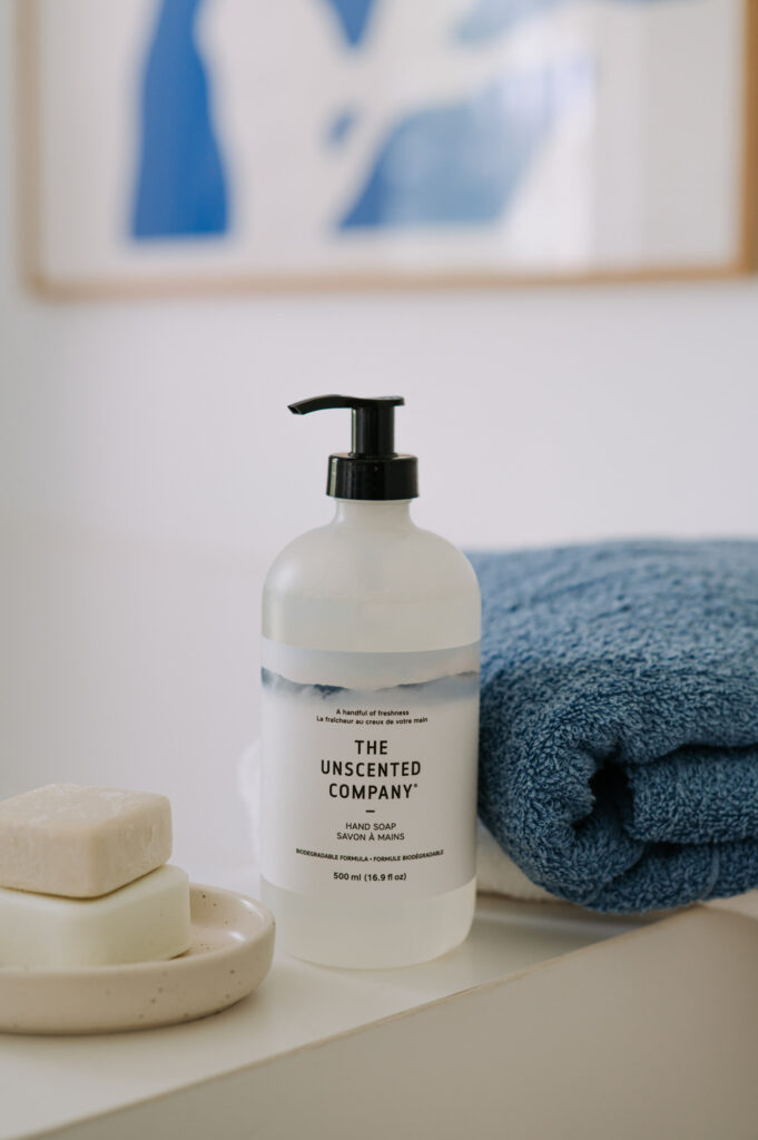 Photographie de produits lifestyle de THE UNSCENTED COMPANY à Sandbanks, contenu de marque